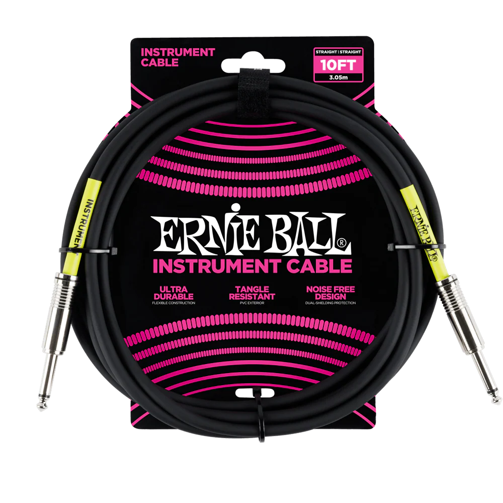 Ernie Ball 10' Straight / Straight Instrument Cable - P06048