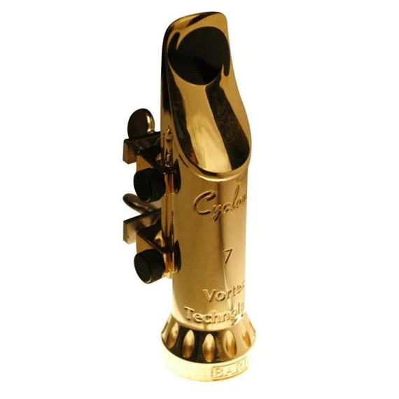 Bari Woodwind Alto Sax Cyclone Mouthpiece - Gold Plated - Image 4