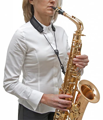 BG France Curved Soprano Sax Neck Strap XS - Padded NYLON, Snap Hook - S85 SH - Image 3