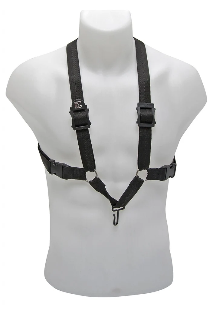 BG France Sax Harness Strap Male W/ Metal Open Hook - S40M Black