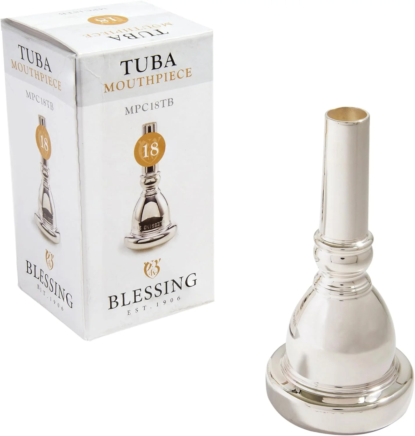 Blessing Tuba Mouthpiece Silver Plated - Image 2