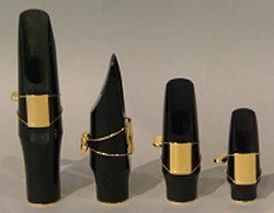 Brancher Hard Rubber Alto Saxophone Mouthpiece with Gold Plated Ligature - Image 3