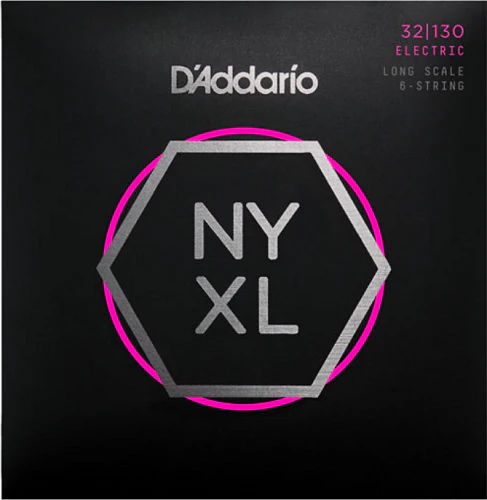 D'Addario Long Scale, Regular Light 6-String, 32-130 Bass Guitar Strings