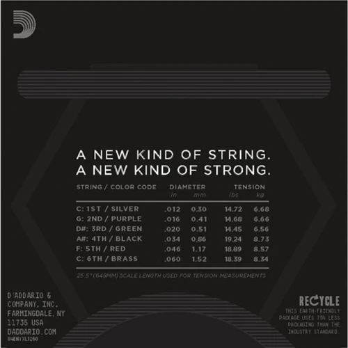 D'Addario Nickel Wound, Extra Heavy, 12-60 Electric Guitar Strings - Image 3