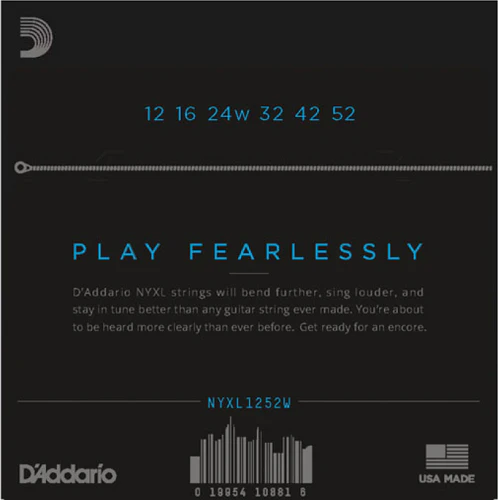 D'Addario Nickel Wound, Light Wound 3RD, 12-52 Electric Guitar Strings - Image 2