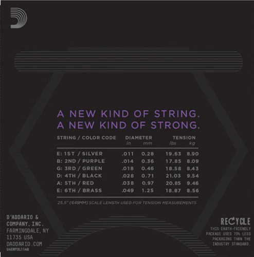D'Addario Nickel Wound, Medium, 11-49 Electric Guitar Strings - Image 3