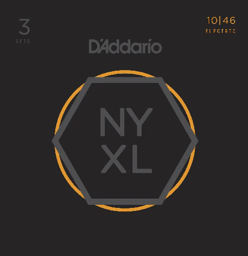 D'Addario Nickel Wound, Regular Light, 10-46 Electric Guitar Strings - 3-PACK