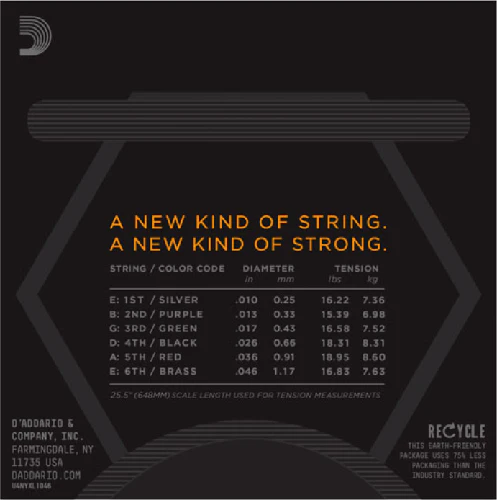 D'Addario Nickel Wound, Regular Light, 10-46 Electric Guitar Strings - 3-PACK - Image 3