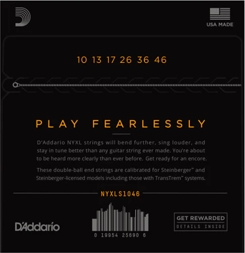 D'Addario NYXL Nickel Wound, Regular Light, Double Ball END, 10-46 Electric Guitar Strings - Image 2
