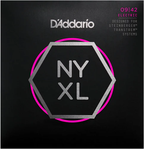 D'Addario NYXL Nickel Wound, Super Light, Double Ball END, 09-42 Electric Guitar Strings