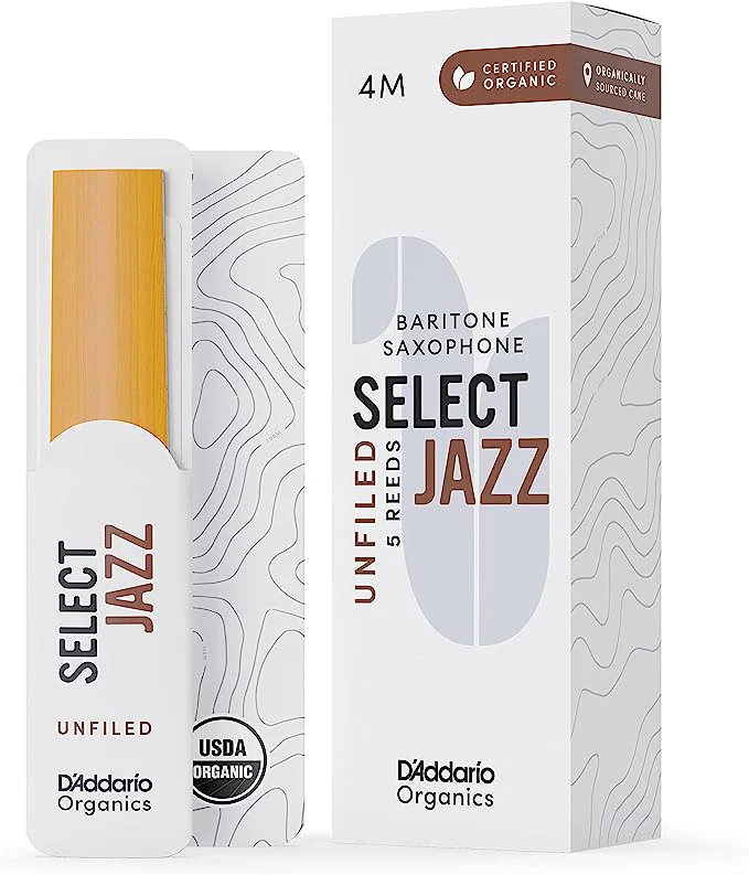 D'Addario Organic Select Jazz Unfiled Baritone Saxophone Reeds - 5 Per Box - Image 12