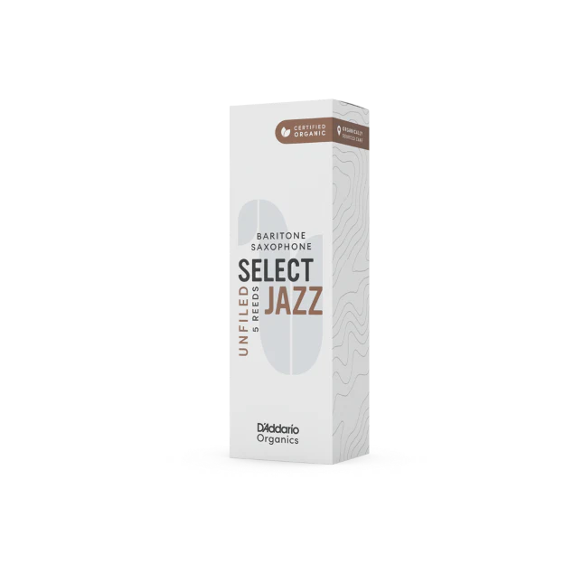 D'Addario Organic Select Jazz Unfiled Baritone Saxophone Reeds - 5 Per Box - Image 2