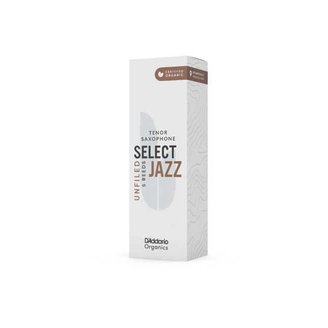 D'Addario Organic Select Jazz Unfiled Tenor Saxophone Reeds - 5 Per Box - Image 2