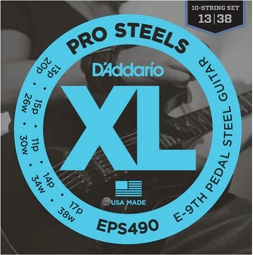 D'Addario Pedal Steel , E-9TH Electric Guitar Strings