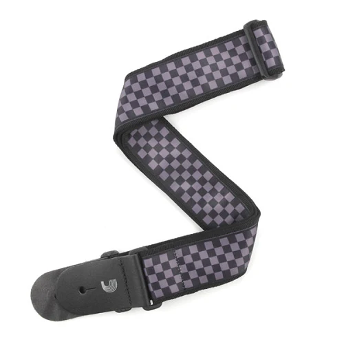 D'Addario Planet Waves Checkerboard - Take It to Black Woven Guitar Strap