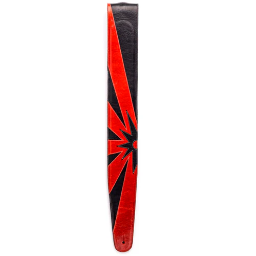 D'Addario Planet Waves Crimson Burst Premium Leather Strap