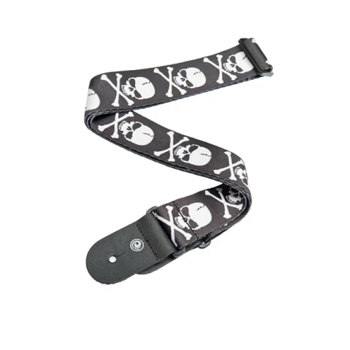 D'Addario Planet Waves Skull and Cross Bone Woven Guitar Strap