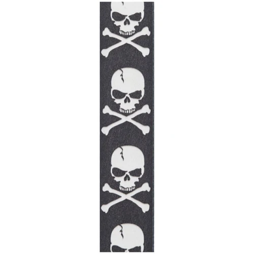 D'Addario Planet Waves Skull and Cross Bone Woven Guitar Strap - Image 2
