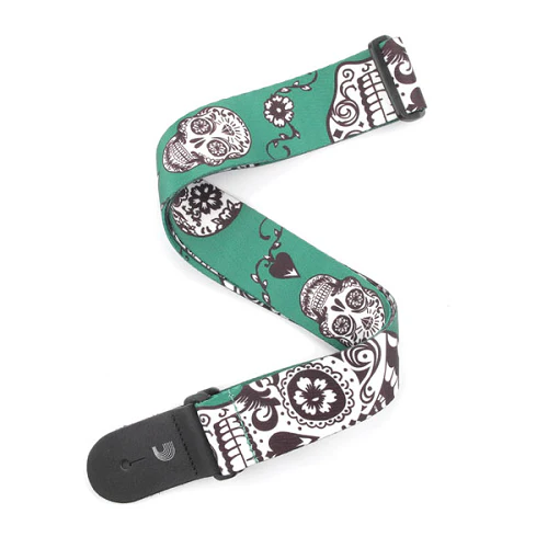 D'Addario Planet Waves Sugar Skulls Woven Guitar Strap - Image 3