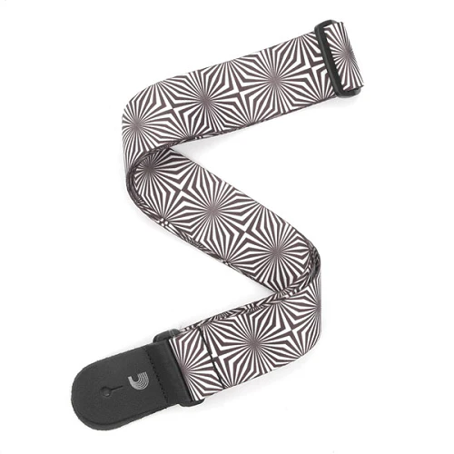 D'Addario Planet Waves White Optical Art Woven Guitar Strap