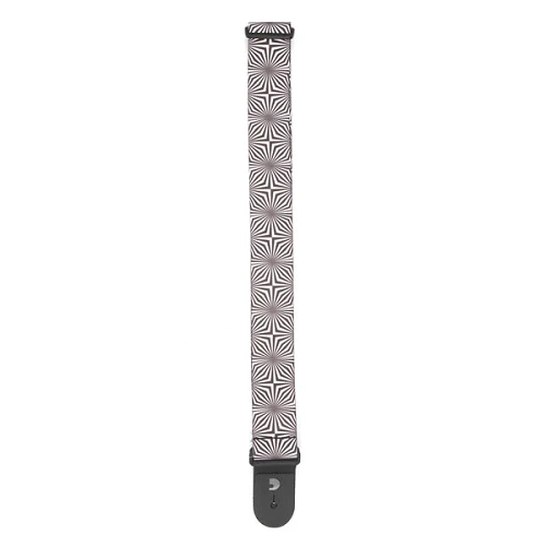 D'Addario Planet Waves White Optical Art Woven Guitar Strap - Image 3
