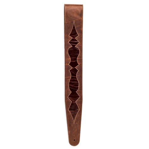 D'Addario Premium Leather Rustic Cutout Guitar Strap