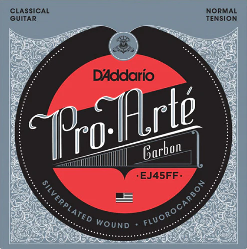 D'Addario Pro-Arte Carbon, Dynacore Basses, Normal Tension Classical Guitar Strings - EJ45FF