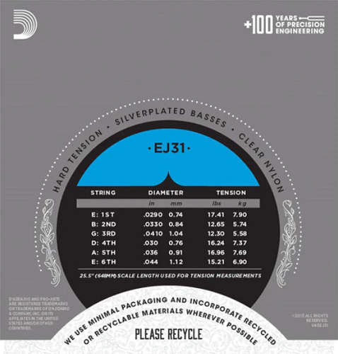 D'Addario Pro-Arte Rectified TrebleS, Hard Tension Classical Guitar Strings - Image 3