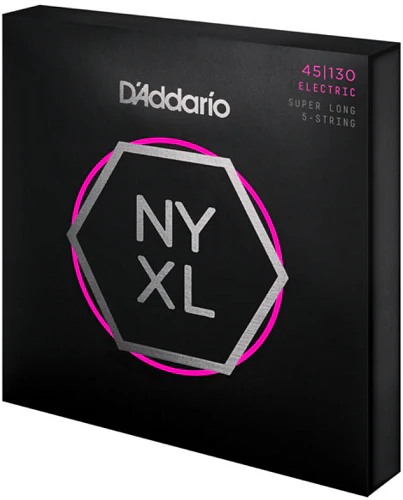 D'Addario Super Long Scale, Regular Light 5-String, 45-130 Bass Guitar Strings - Image 3