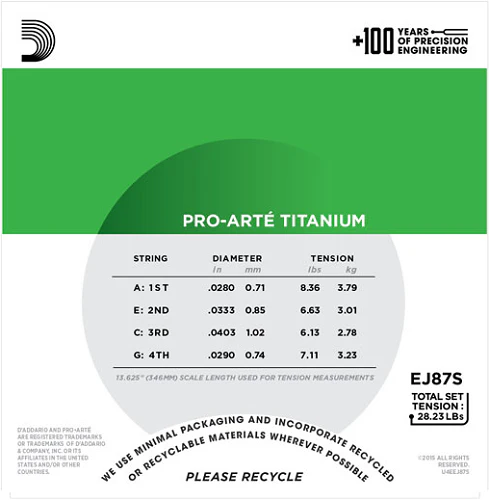 D'Addario TITANIUM, Soprano Ukulele Strings - Image 3