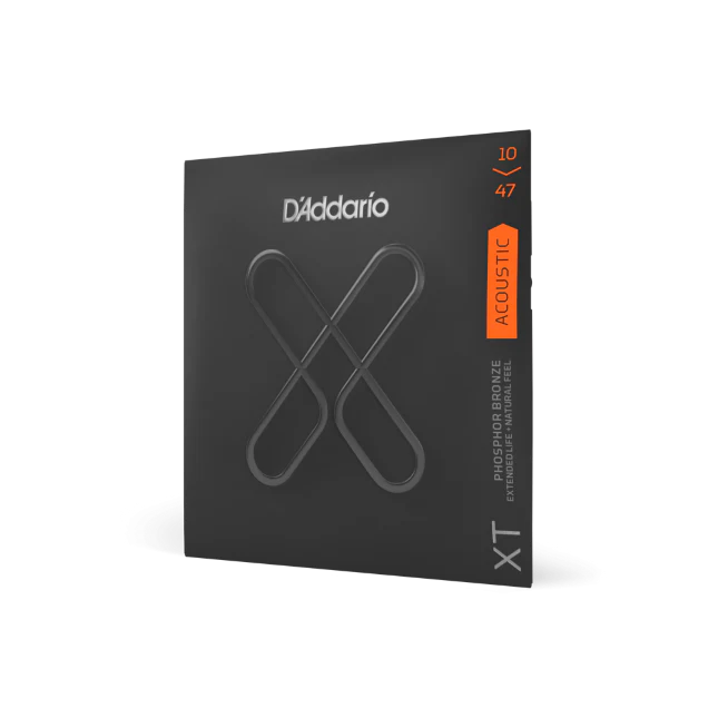 D'Addario XTAPB1047, XT Phosphor Bronze Acoustic Guitar Strings, Extra Light, 10-47
