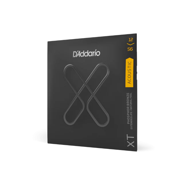 D'Addario XTAPB1256 XT Phosphor Bronze Acoustic Guitar Strings, Light Top/Medium Bottom, 12-56