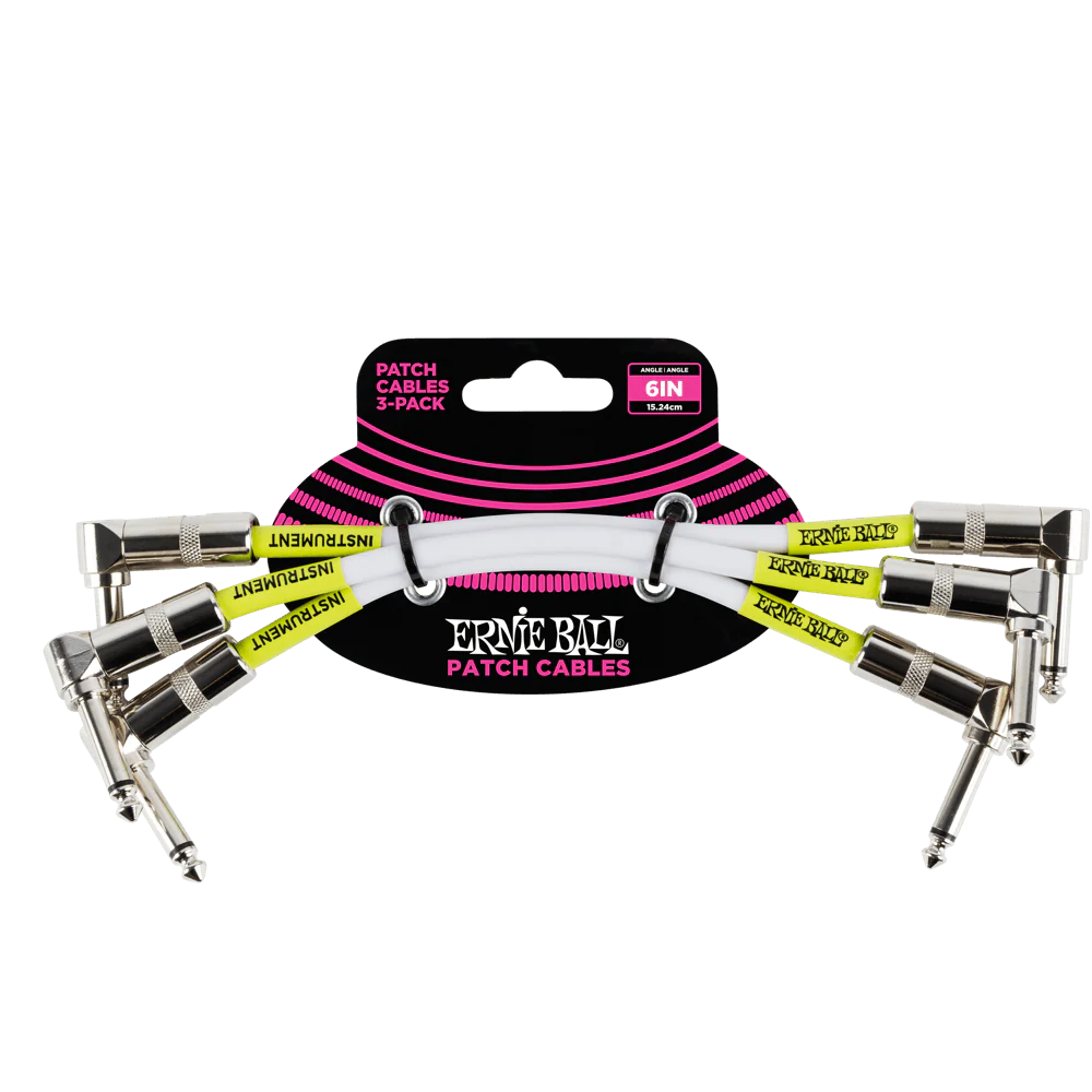 Ernie Ball 6" Angle / Angle Patch Cable 3-Pack - P06051