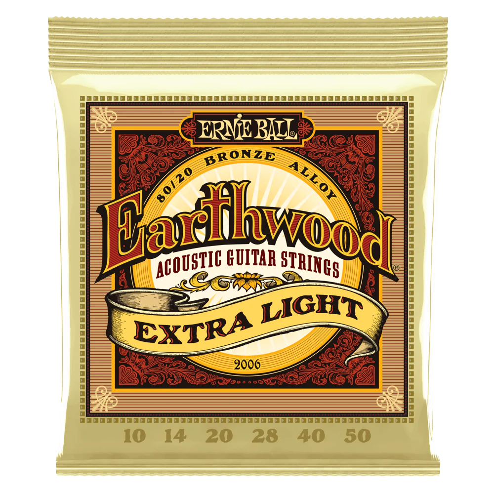 Ernie Ball Earthwood Extra Light 80/20 Bronze Acoustic Guitar Strings - 10-50 Gauge - 2006