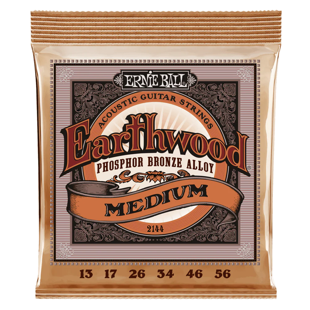 Ernie Ball Earthwood Medium Phosphor Bronze Acoustic Guitar Strings - 13-56 Gauge - 2144