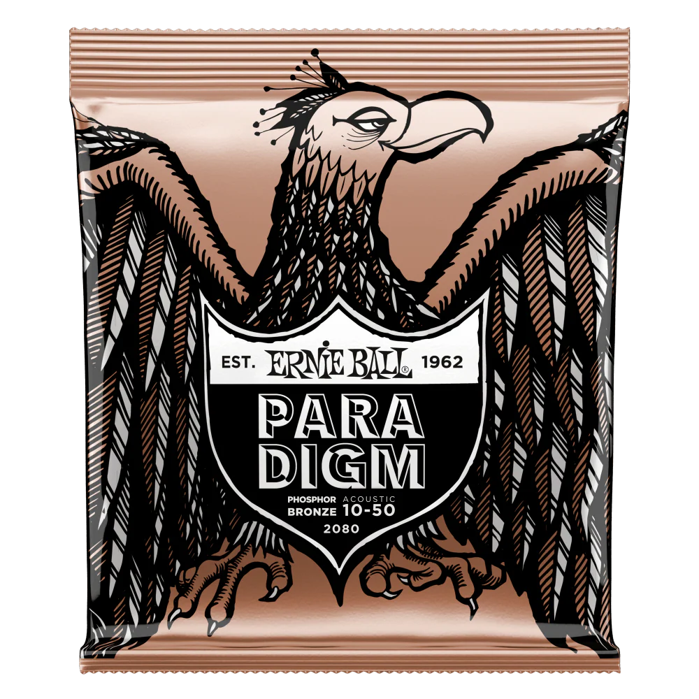 Ernie Ball Paradigm Extra Light Phosphor Bronze Acoustic Guitar Strings - 10-50 Gauge - 2080