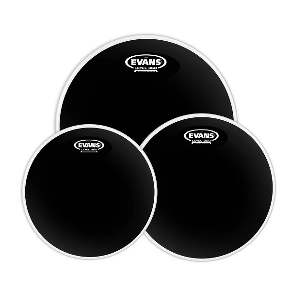 Evans Black Chrome Tom Head Pack - Rock - 10, 12, 16