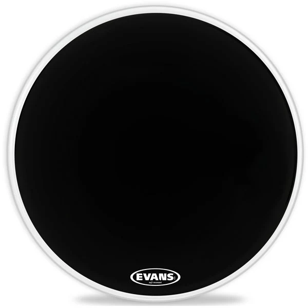 Evans EQ3 Black Bass Drum Head - NO Port - 24 - Image 3