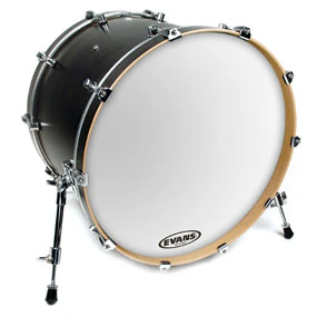 Evans EQ3 Resonant Smooth White Bass Drum Head - NO Port - 22