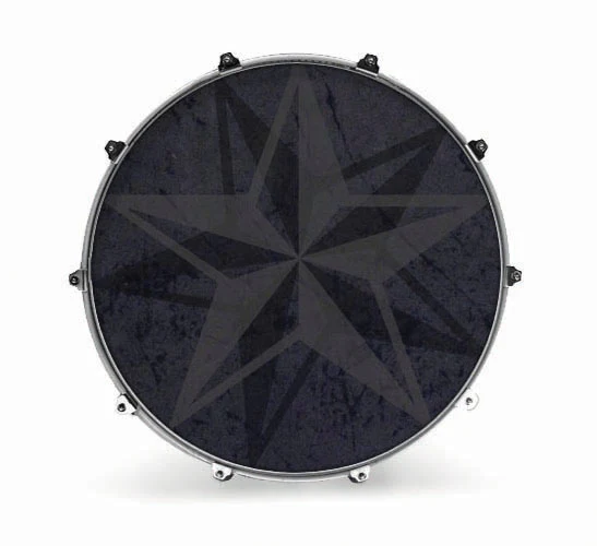Evans Graphics Bass Drum Head - Star Burst 1