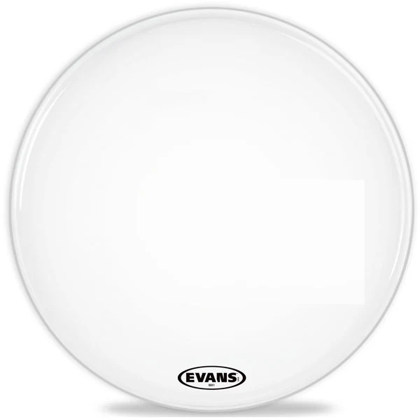 Evans MX1 White Marching Bass Drum Head, 28 Inch - Image 2