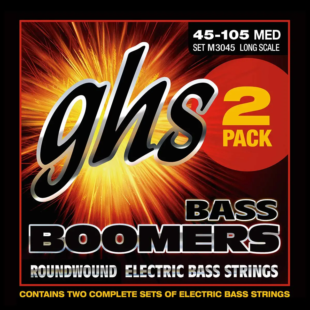 GHS Boomers - Roundwound Nickel- Medium Guage- Electric Bass Guitar Strings - M3045 - Image 2