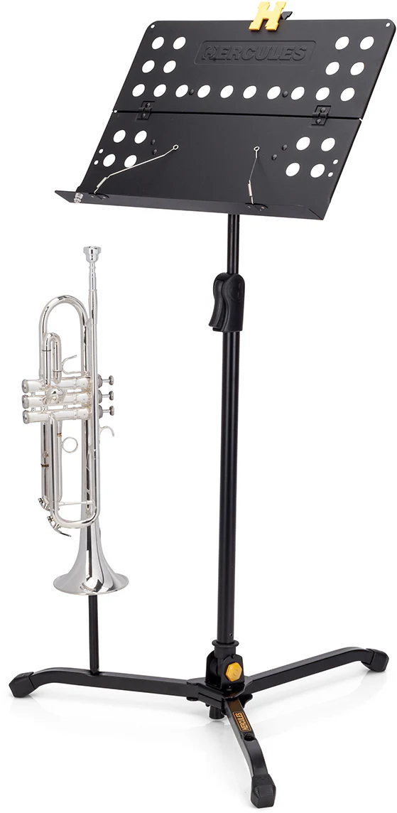 Hercules Orchestra Stand Perforated Desk W/Swivel Legs - BS311B - Image 2