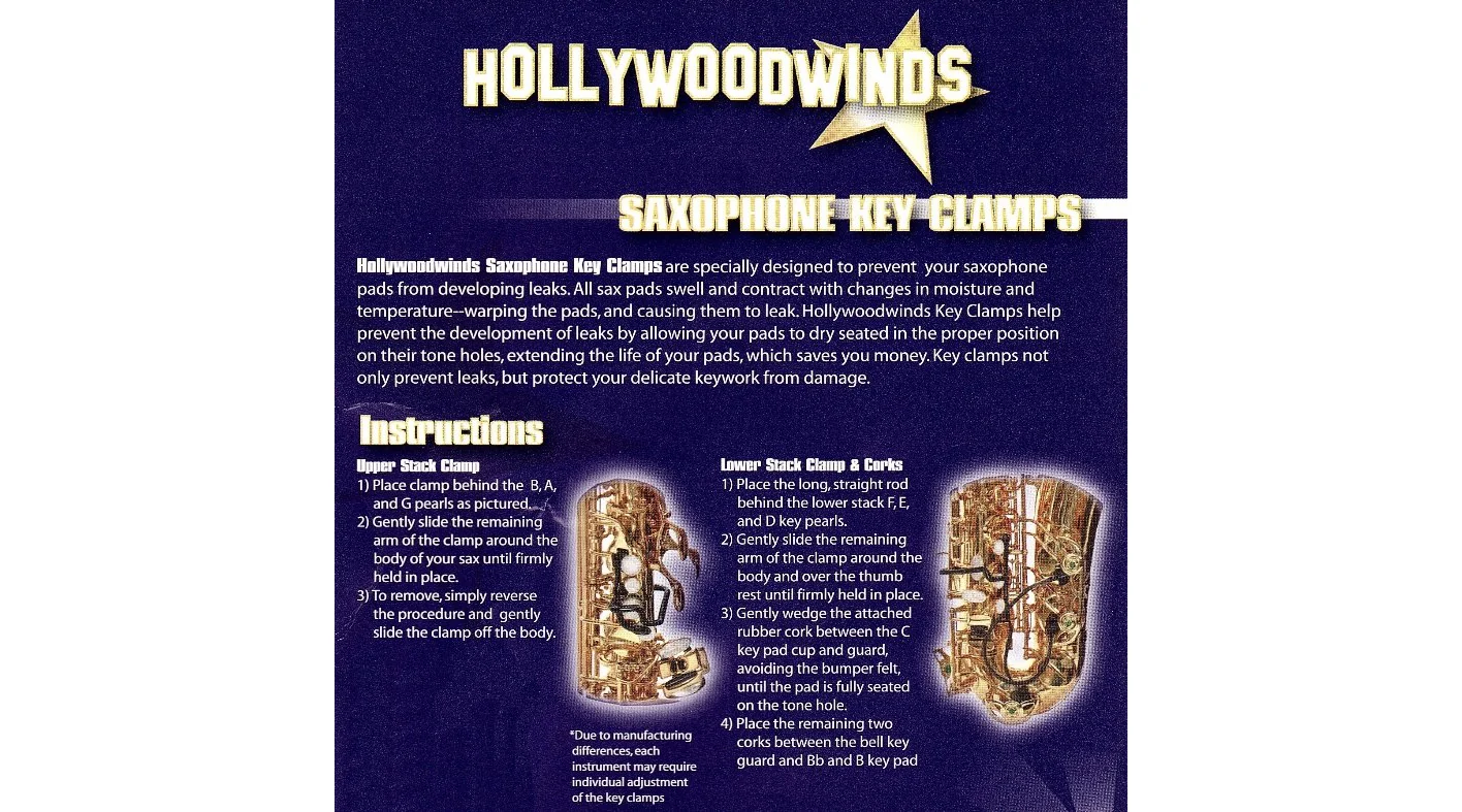 Hollywoodwinds Clamp Set - Bari Sax - Image 3