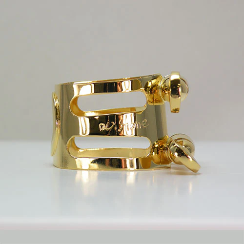 Ishimori Wood Stone Ligature for Tenor Saxophone / Slimmer Hard Rubber Size - Image 4