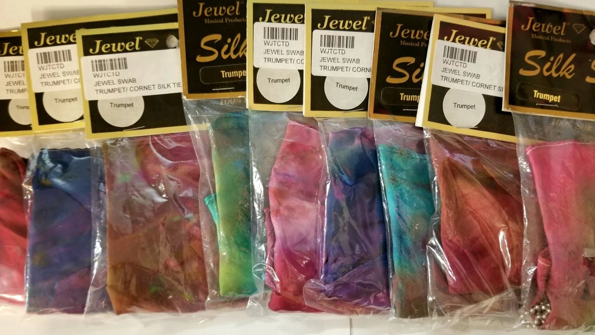 Jewel Trumpet or Cornet Tie Dye Silk Swab - Image 2