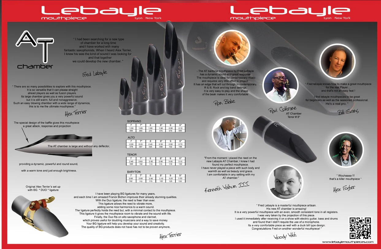 Lebayle at Chamber Alto Sax Hard Rubber Mouthpiece - Image 2