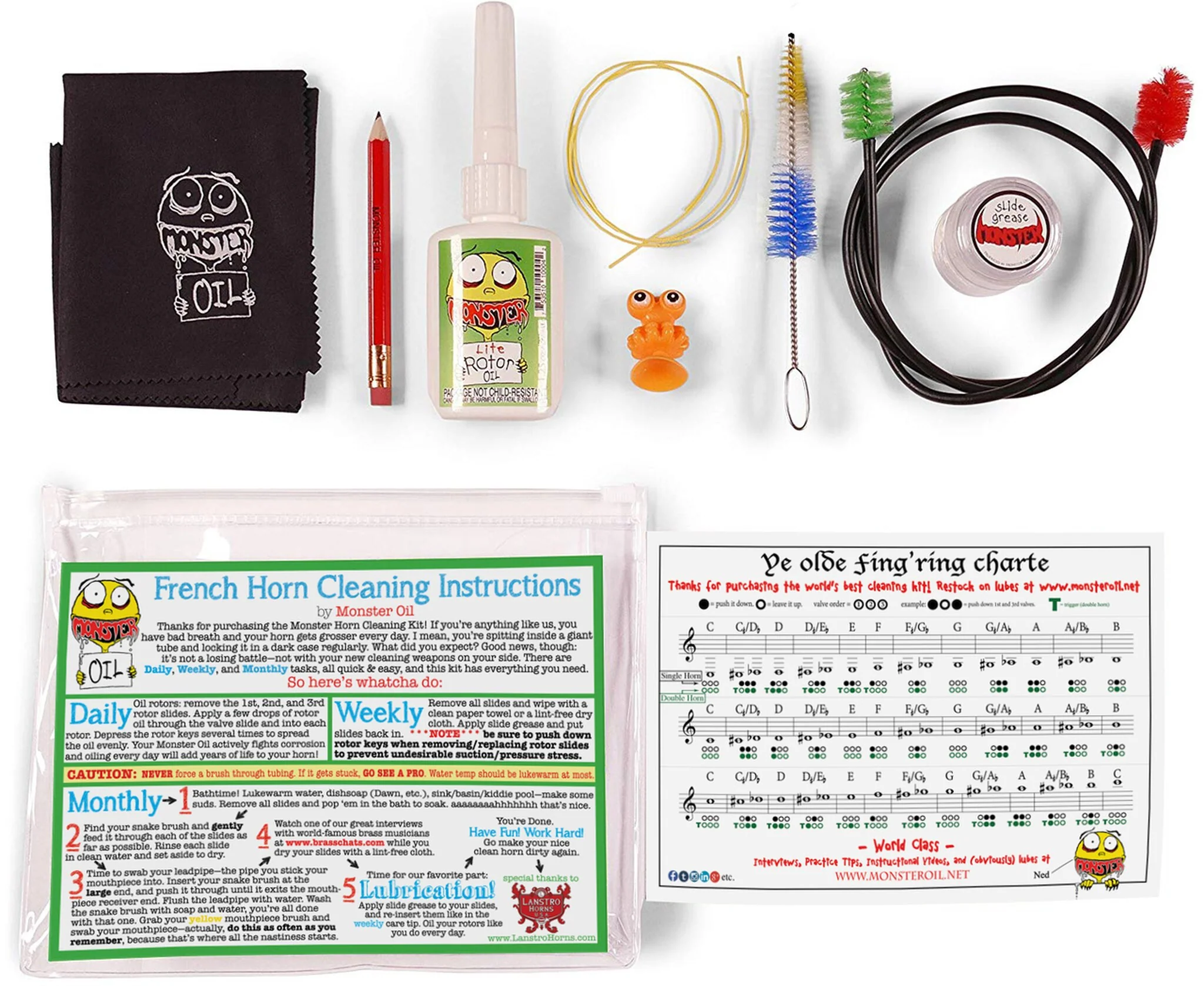 Monster Oil Care and Cleaning Kit for French Horn - Image 2