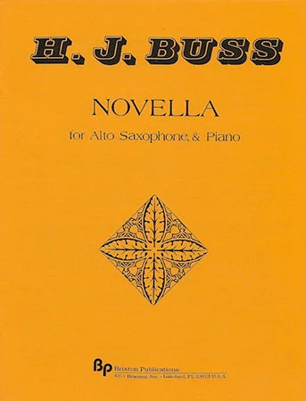 Novella for Alto Saxophone - Buss
