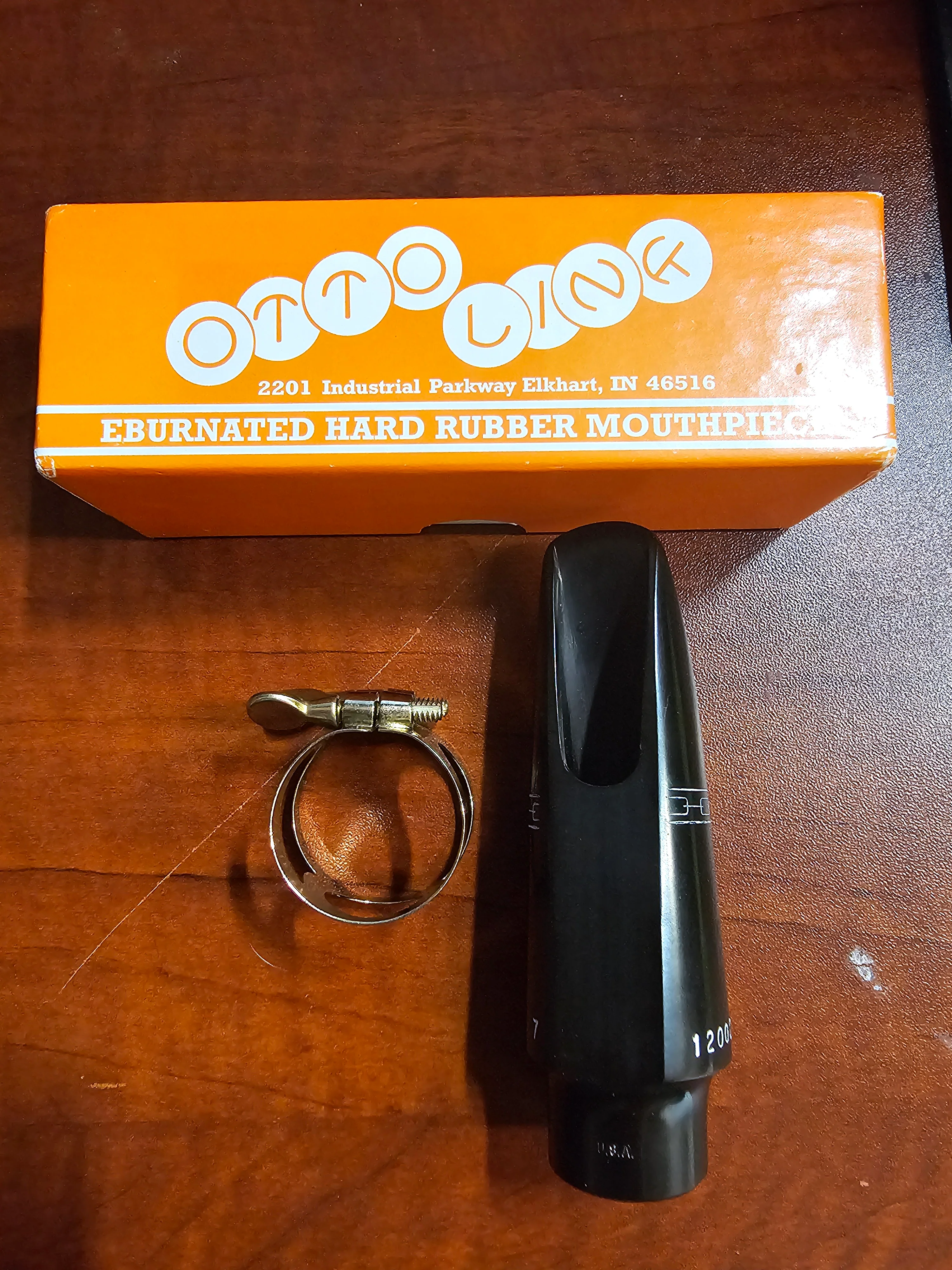 Otto Link Vintage Tenor Sax Hard Rubber Mouthpiece #7 - Image 2